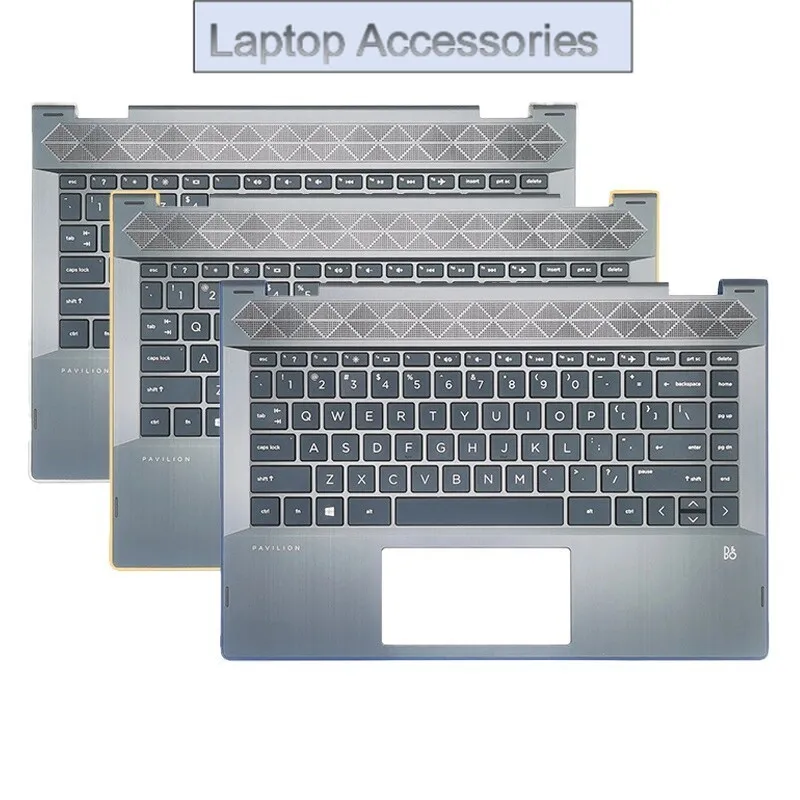 Teclado F US para HP Pavilion X360 14 14-CD TPN-W131 Funda reposamanos negra