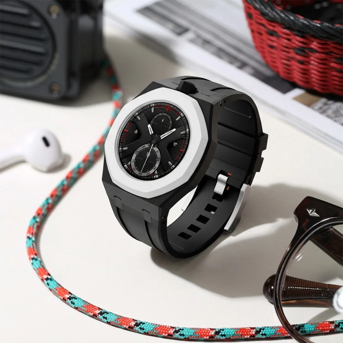PC Case Rubber Strap for Swatch X AP Royal Pop Band Pocket Watch Wristwatch Modification Kit Integrated Luxury Accessories view 3