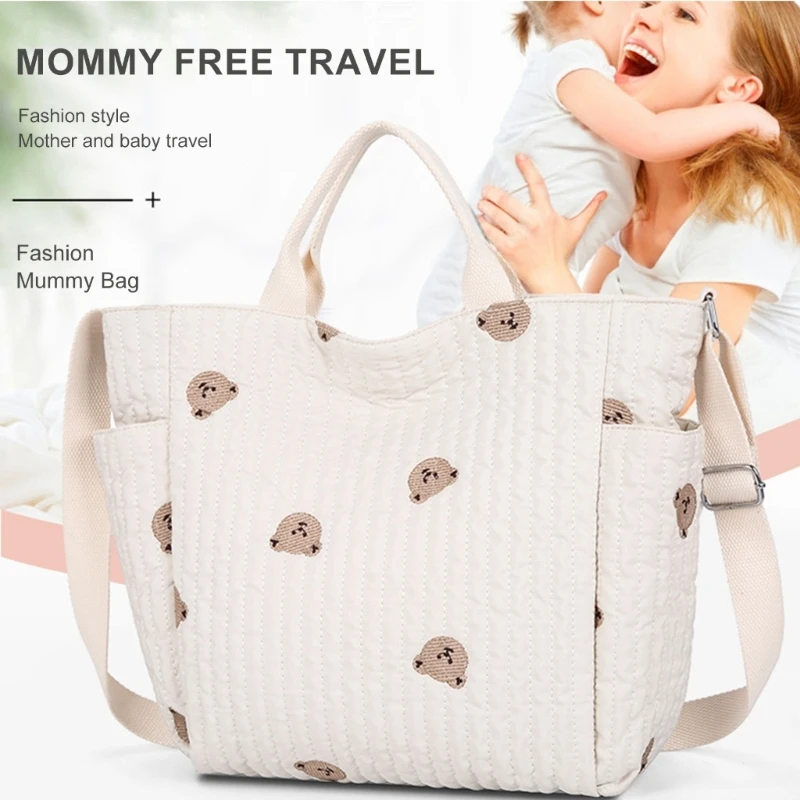 Portable Diaper Bag Organiser for Mother Water Resistant Oxford Fabric with Ample Storage Capacity for Baby Essential