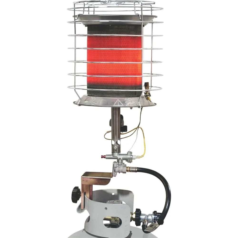 TT-360 Propane(LP) 360 Degree Tank Top Heater, Length: 8.9in, Width: 8.9in, Height: 20.24in,Silver