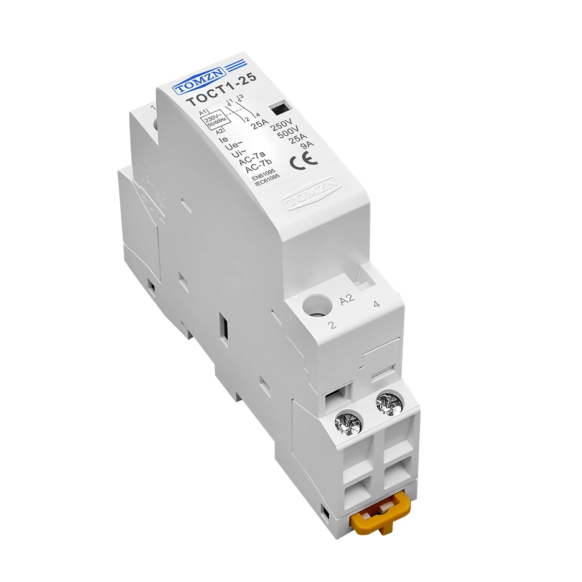 TOMZN 1 PCS TOCT1 2P 25A 220V/230V 50/60Hz Din Rail Household AC Modular Contactor 2NO 1NO1NC 2NC