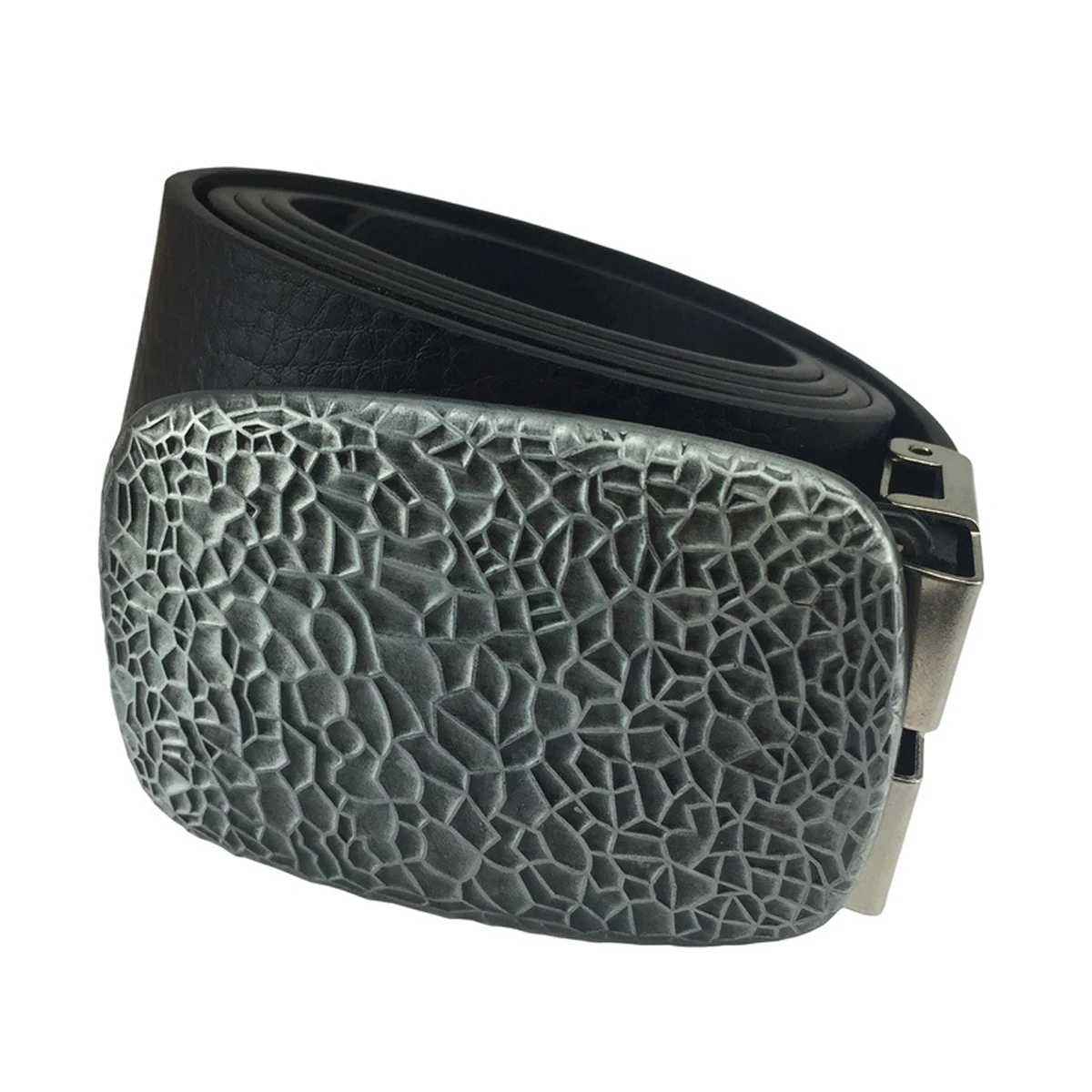 Retro Distressed Fashion Snake Skin Pattern Men's Belt Buckle
