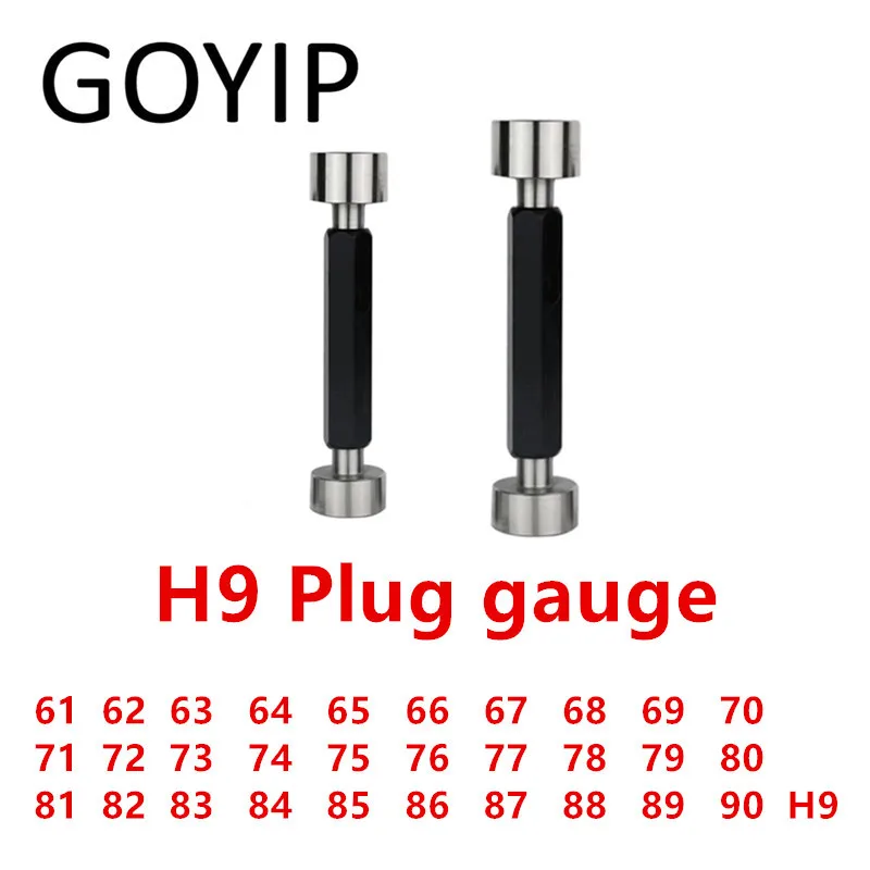 

61 62 64 65 67 68 69 70 71 72 75 76 77 79 80 81 82 84 86 88 89 90 H9 Smooth Plug Gauge GO NO-GO Gage Support Customization