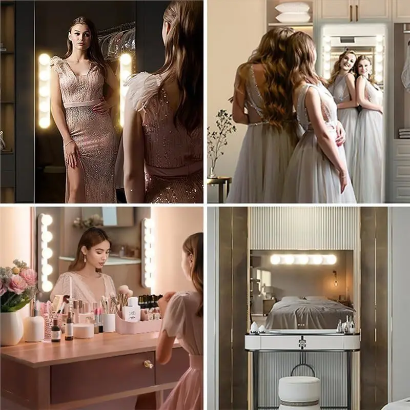 【PARTY】For Vanity Lights Makeup Light With 3 Color Modes Adjustable Dimmable Led For Mirror For Vanity Table Dressing Room