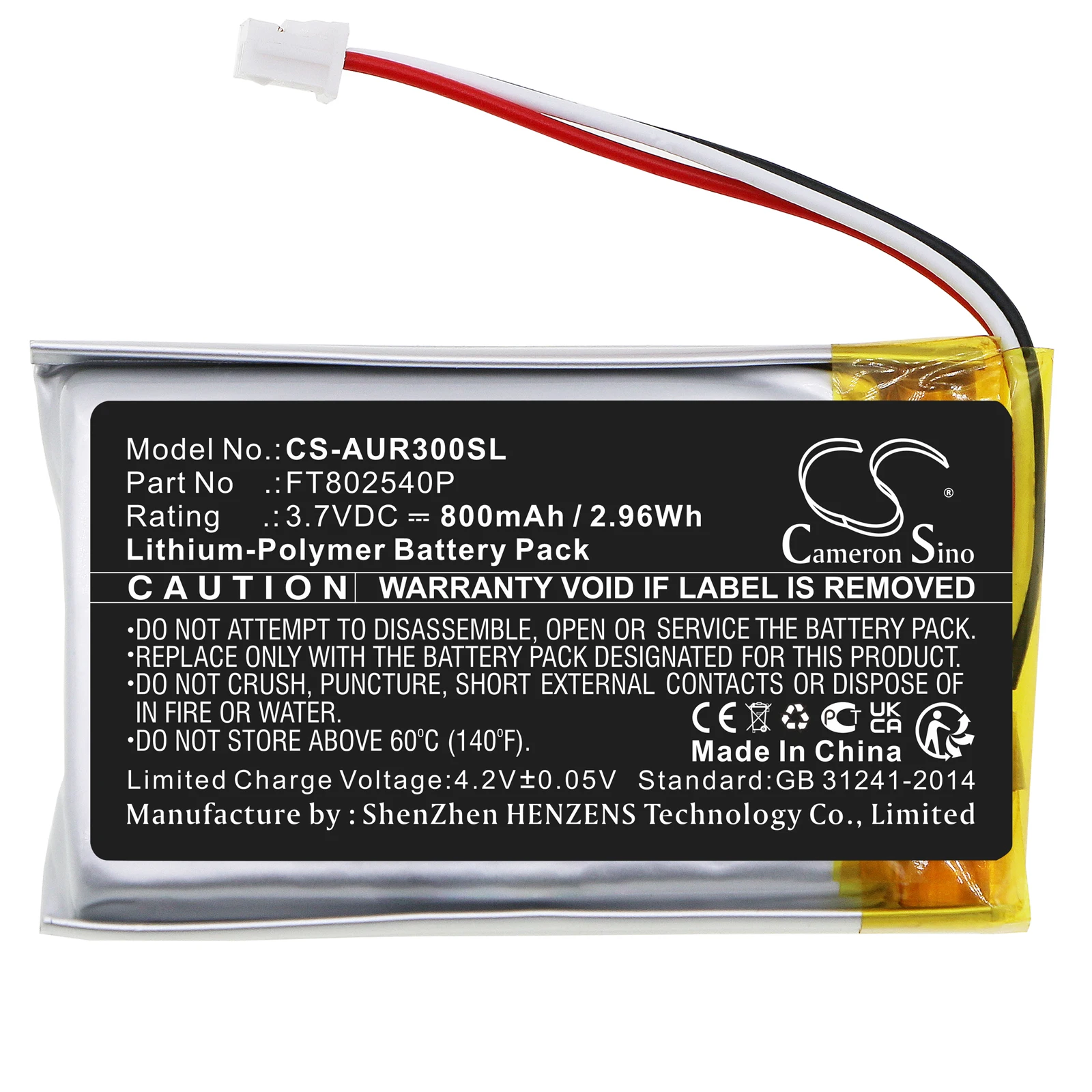 Сменный аккумулятор CS для ASUS ROG Chakram FT 802540 P 1000mAh/3.70Wh