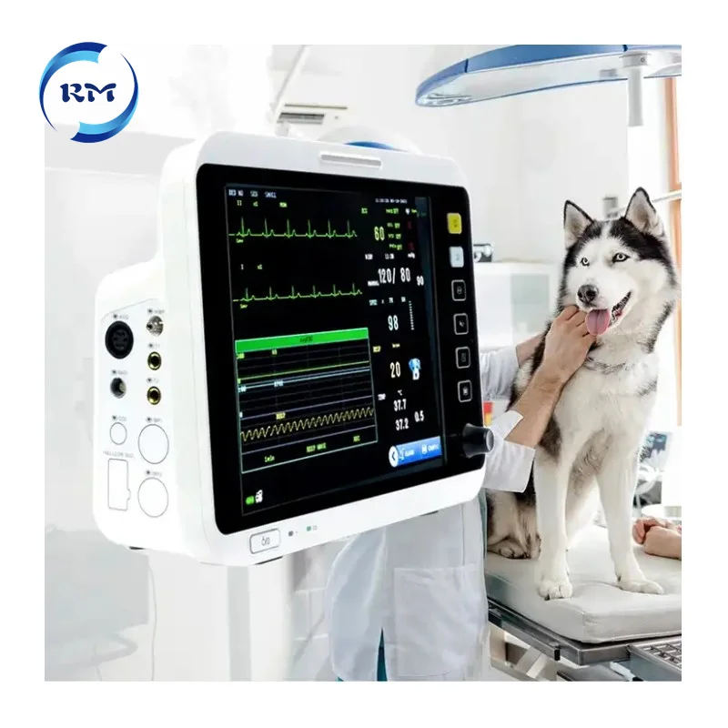 

Rayman Veterinary Pet Multi-parameter Monitor 12.1 Inch Touch Screen Portable Animal Vet ICU Vital Signs Monitor