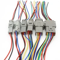1 Uds DT conector automotriz impermeable con cableado de 15cm DT06-2S/DT04-2P 3P 4P 6P 8P 12P enchufe macho hembra para automóvil