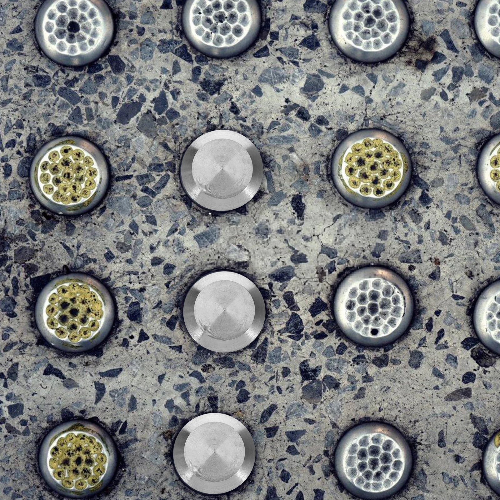 10pcs Blind Road Nail Durable Stainless Steel Safety Tactile Paving Studs for Pathway Subway Airport Wide Application Non Slip