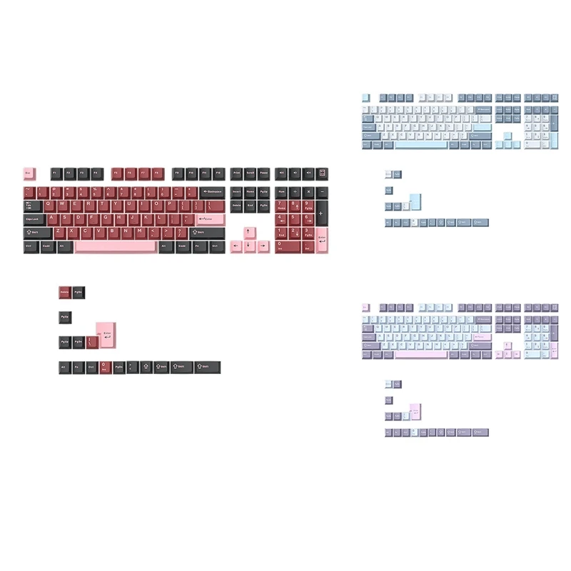 125 Keys PBT Double Shot Keycaps Set Key Caps Cherry Height For MX Mechanical Gaming Keyboard