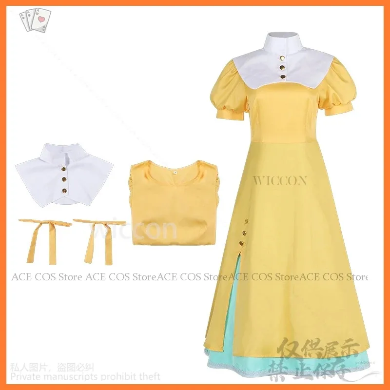 

Новое аниме Tomoyo Daidouji аниме Cardcaptorr Sakura косплей костюм желтое платье прекрасный Kawaii нежный милый парик Лолиты вечерние Cos N