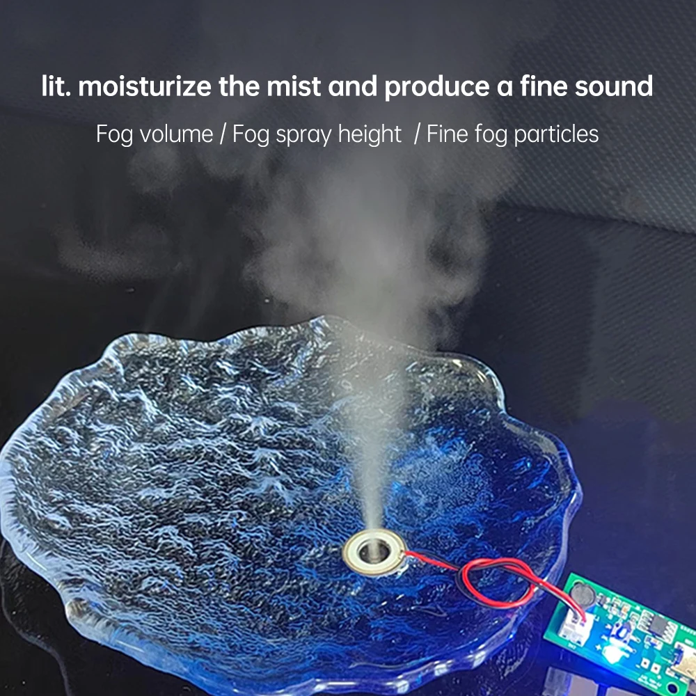Ultrasonic Atomizing Humidifier Module with Type-C Port DIY Humidification Kit for Home Spa and Office Use