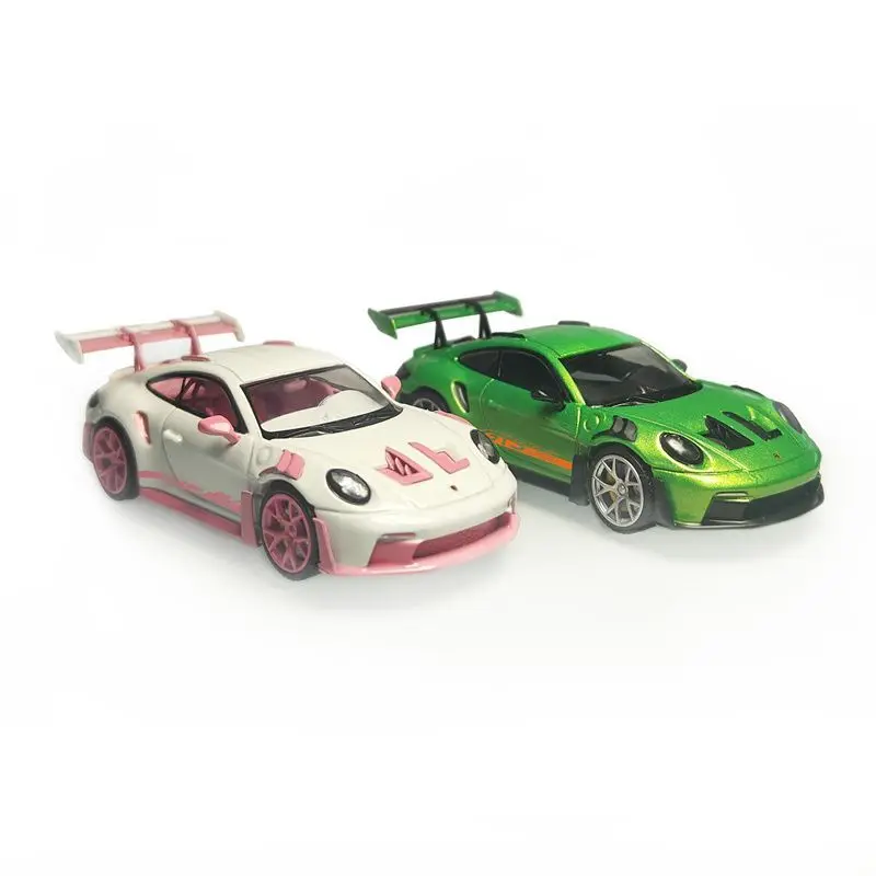 Modèle de voiture en alliage limité, peinture de Noël, scène de Noël, Porsche 1/64 911 GT3 RS, 992