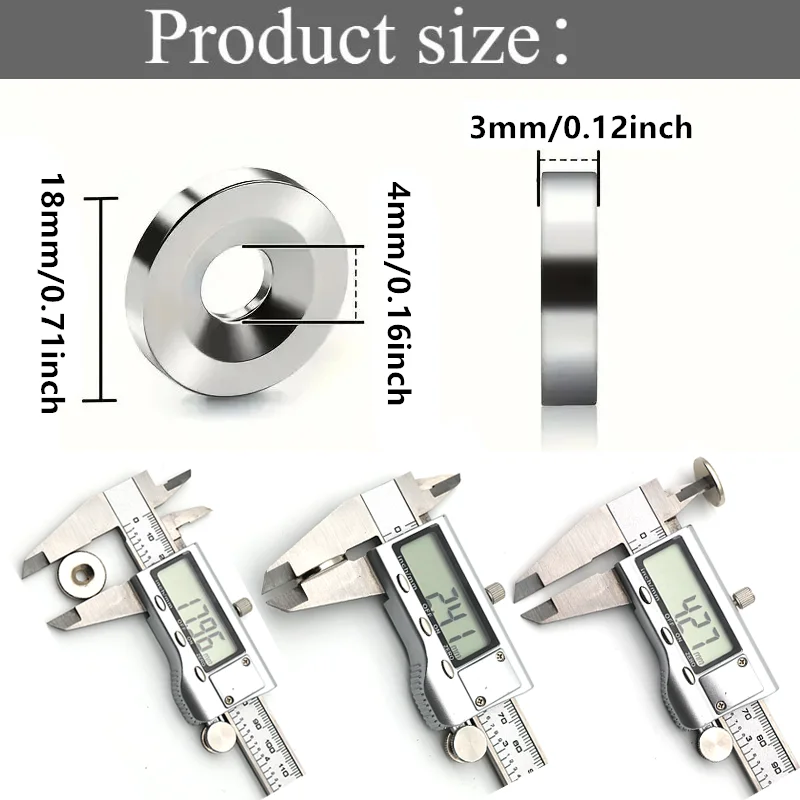 10/20/30/50Pcs with Countersunk 18x3-4mm Discs Portable Fridge Magnets Multi-functional Magnetic Hook Push Pin Home Organization