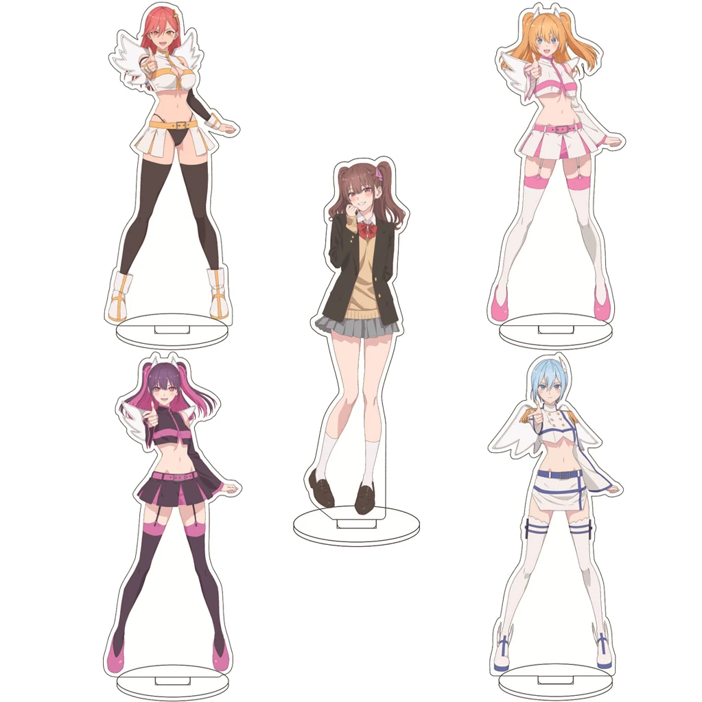 16CM Anime 2.5 Jigen no Ririsa ‌ Figura de acrílico de Lilisa Amano, Mikari Tachibana, Nonoa Aria y Kisaki, ideal como adorno o regalo.