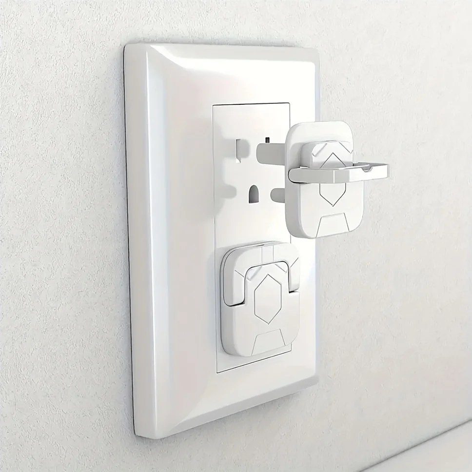 10/15pcs Electric Shock Proof Outlet Covers Sleeve for 3-Hole Sockets - Childproofing with Pull Ring Power Protection Hole Cover