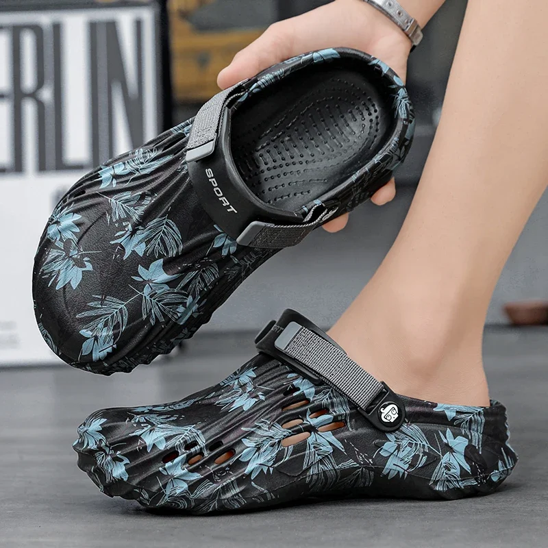 Zapatillas Classis para hombre, zuecos de jardín Eva de verano para hombre, sandalias con plataforma de gran tamaño, zapatillas de deporte para hombre, chanclas para exteriores, zuecos para el hogar