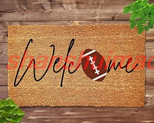 16x24 inch Welcome Football Doormat, Welcome Mat, Football Doormat, Fall Doormat, Front Door Mat, Doormat for Football, Fal KYH