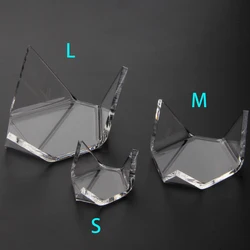 Triangle acrylic holders for mineral stone display rack and stand crystal stand