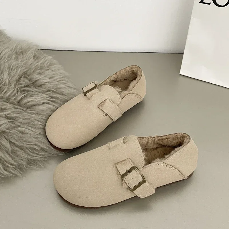 Women's All -inclusive Bolin Shoes 2023 New Bokyen Single Shoes Flat -bottomed Wear -resistant Slip on Ladies Retro Cotton Shoes