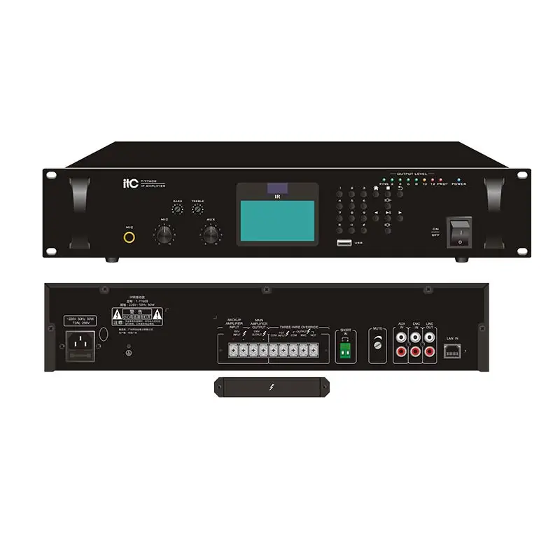 Professional Indoor/ Outdoor 2-channel Multi Zone Rack Mount Economic IP Network Power Amplifier USB 500 Watt For Project Used