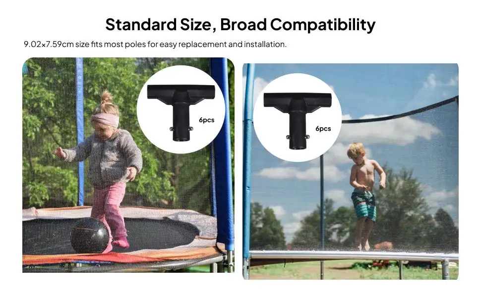 

Защитные колпачки для стоек батута, Т-образные втулки для труб, защитные чехлы для садовой сетки безопасности, 14 футов