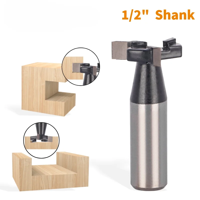 

T TYPE 12.7mm SLOTTING CUTTER BIT Router Bit Carbide Cutters Woodworking Milling Cutter For Wood Bit Face Mill End Mill