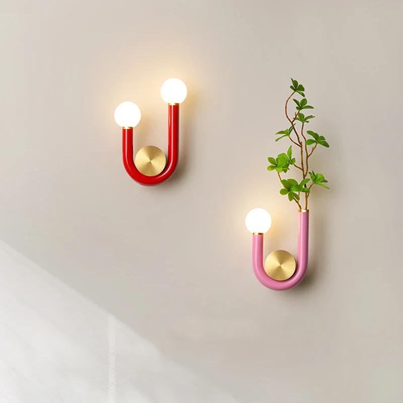 

Simple Modern U-Shaped Gold Living Room Bedroom Bedside Wall Lamp Creative Nordic Bathroom Bathroom Mirror Lamp