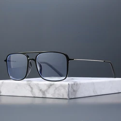 Gafas de lectura Vintage para hombre y mujer, lentes de hipermetropía con marco cuadrado grande, ultraligeras, luz azul, para ordenador, + 1,0 ~ + 4,0