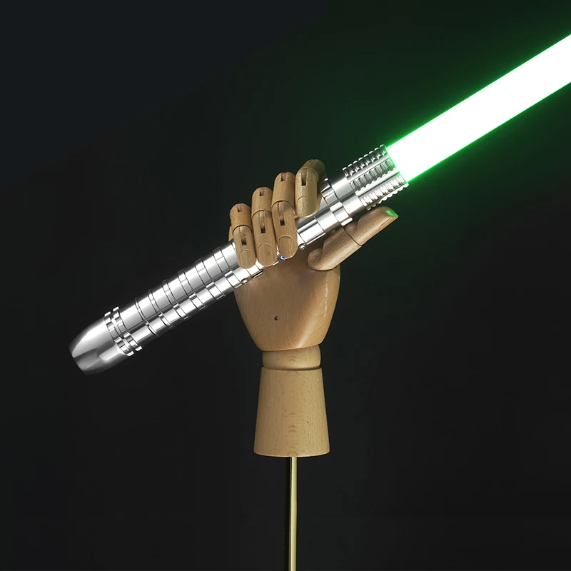 Metalen Handvat Lightsaber Rgb 15 Kleuren Veranderen Laser Zwaard Zware Dueling Geluid Twee In Een Light Saber Cosplay Rekwisieten