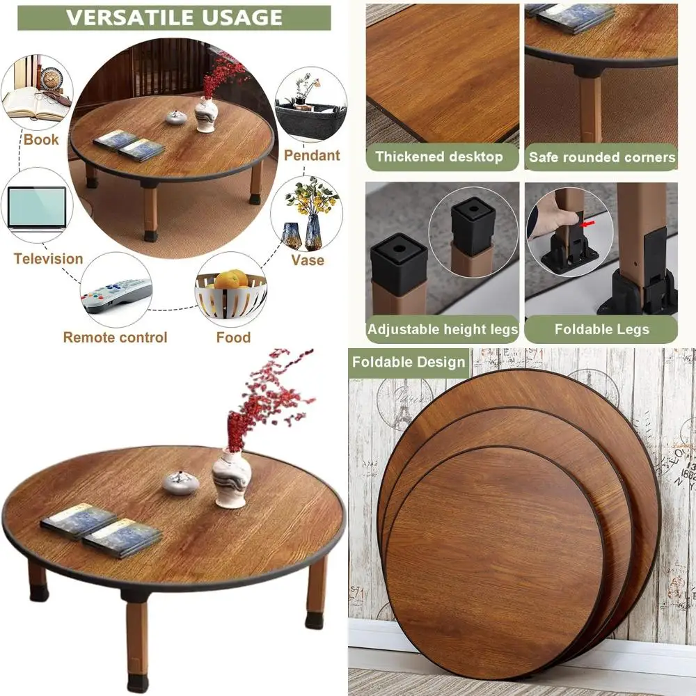 

Compact Japanese-Style Tea Table, Versatile for Dining, Study, Desk Use, Ideal for Small Spaces (70x30cm)