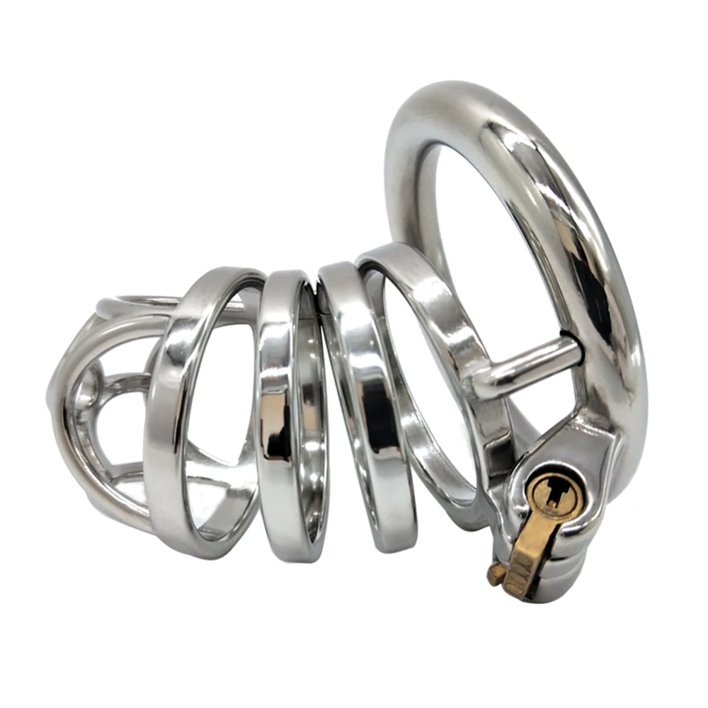 FRKO Stainless Steel Big Male Chastity Cage Abstinence Restrain Device Metal Penis Ring Cock Lock Men's Adult Goods Sexshop 18+