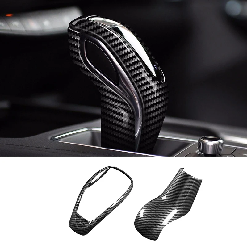 

Carbon Fiber Car Gear Shift Knob Cover for Cadillac XT5 2020 2021 2022 2023 2024 Gear Lever Protect Trims Accessories Kit Auto