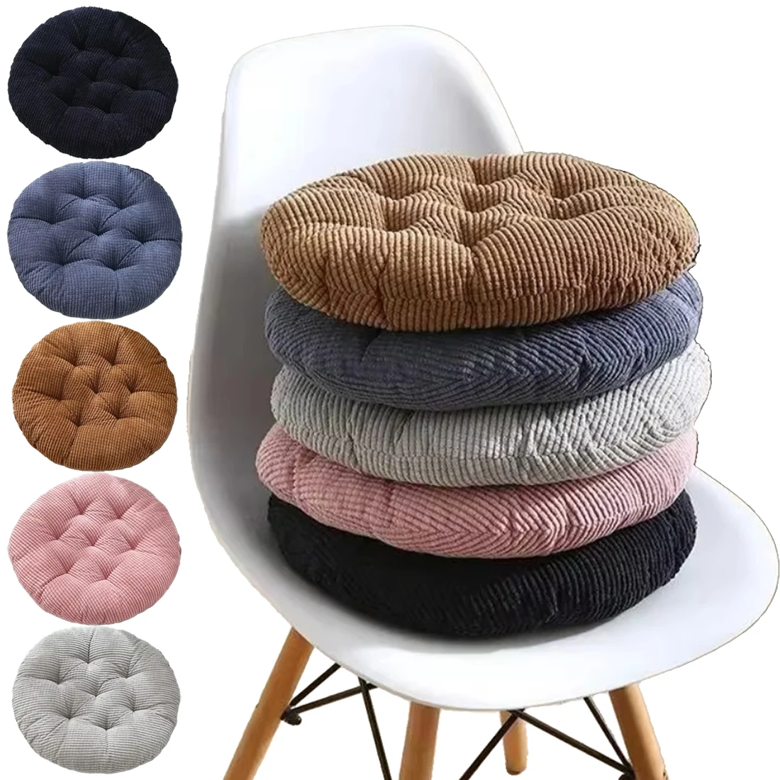 

1PC Floor Seat Pillow Solid Color Suitable for Meditation Yoga Round Seat Pads Mat Pouf Sofa Chair Bed Car Seat Pillows Cushions