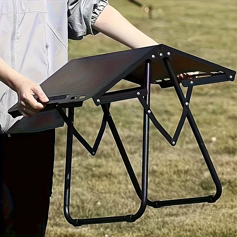 Tragbarer Klappbarer Campingtisch, Leichter Eisen-Picknicktisch, Kompaktes Design für Outdoor-Camping, Strand, BBQ, Tailgating
