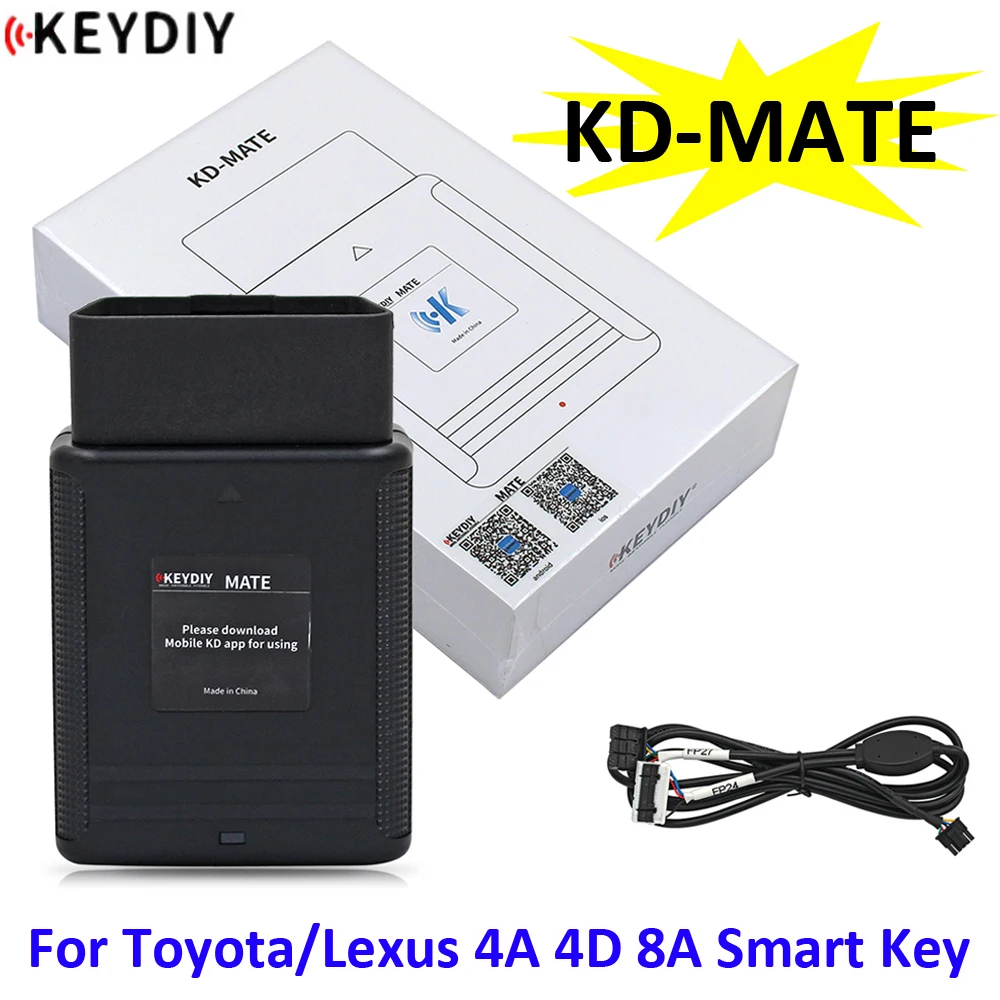 Newest KEYDIY KD-MATE KD MATE Connect OBD Programmer for Toyota 4A/4D/8A Smart Keys And All Key Lost Work With KD-X2 / KD-MAX