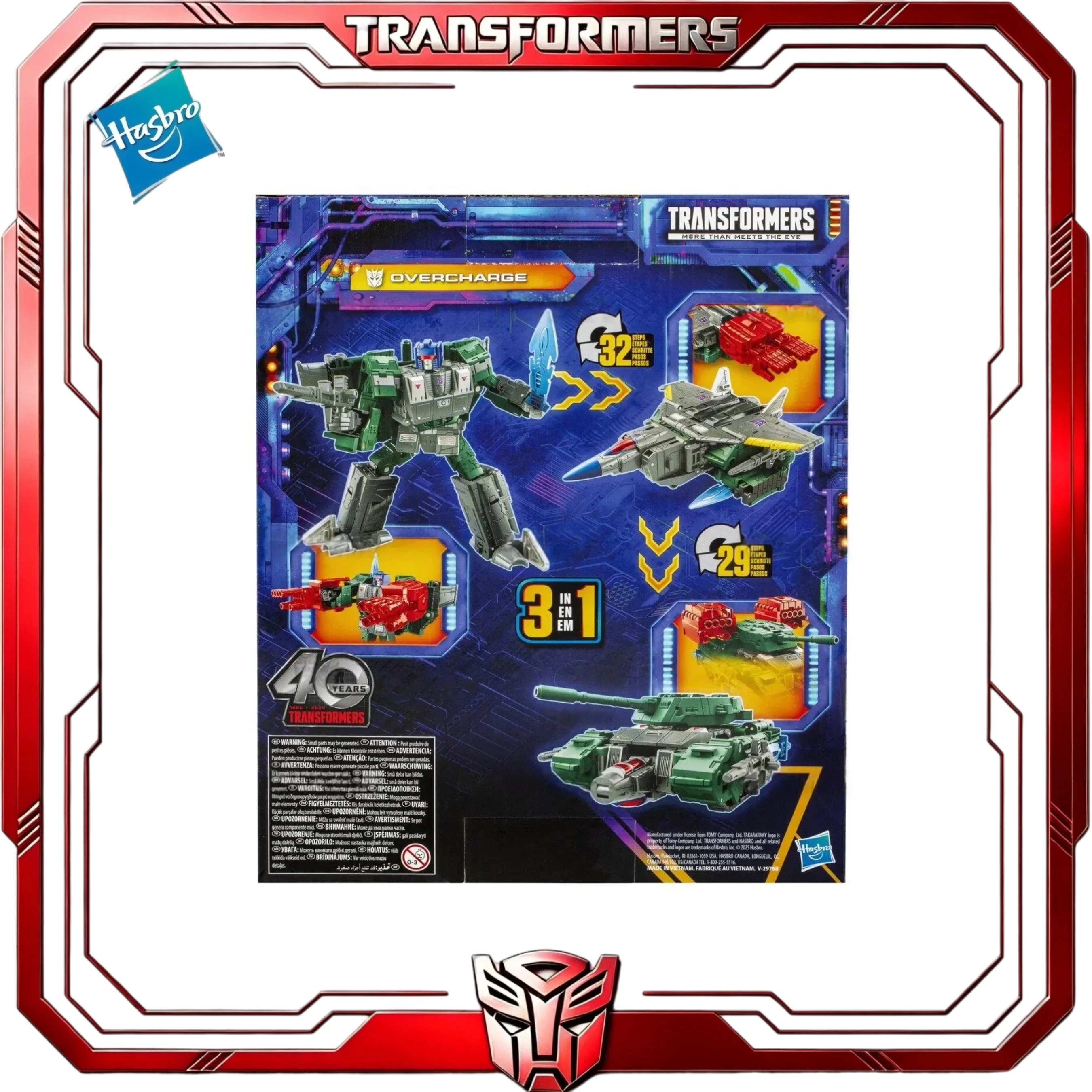 In Stock Transformers Legacy United Leader Overcharge Hasbro 3-in-1 Jet Tank Collectible Action Figure Toy Gift For Fans
