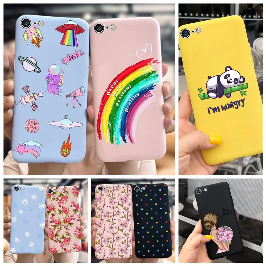 Caso à prova de choque para iphone 5, 5S, 6, 6s, plus, moda, cor do arco-íris, caso macio para iphone se 2016, 6, 6s plus