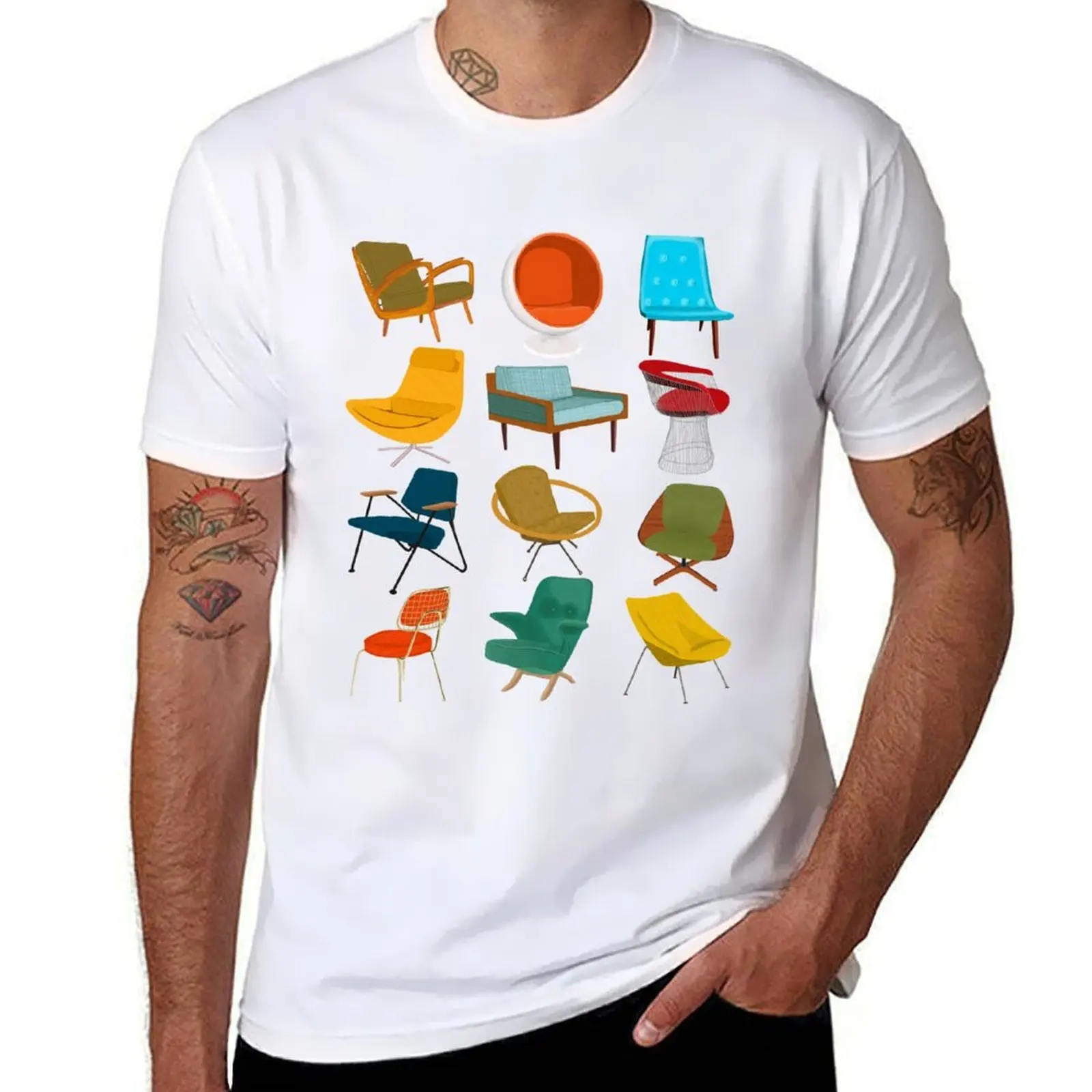 

Mid Century Modern Chair Collection T-Shirt t shirt custom print graphic t shirts for man T-Shirt