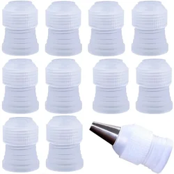10Pcs Plastic Standard Couplers Pipe Tip Coupler Russian Nozzle Tips Converter Cake Decorating Tools for Icing Nozzles