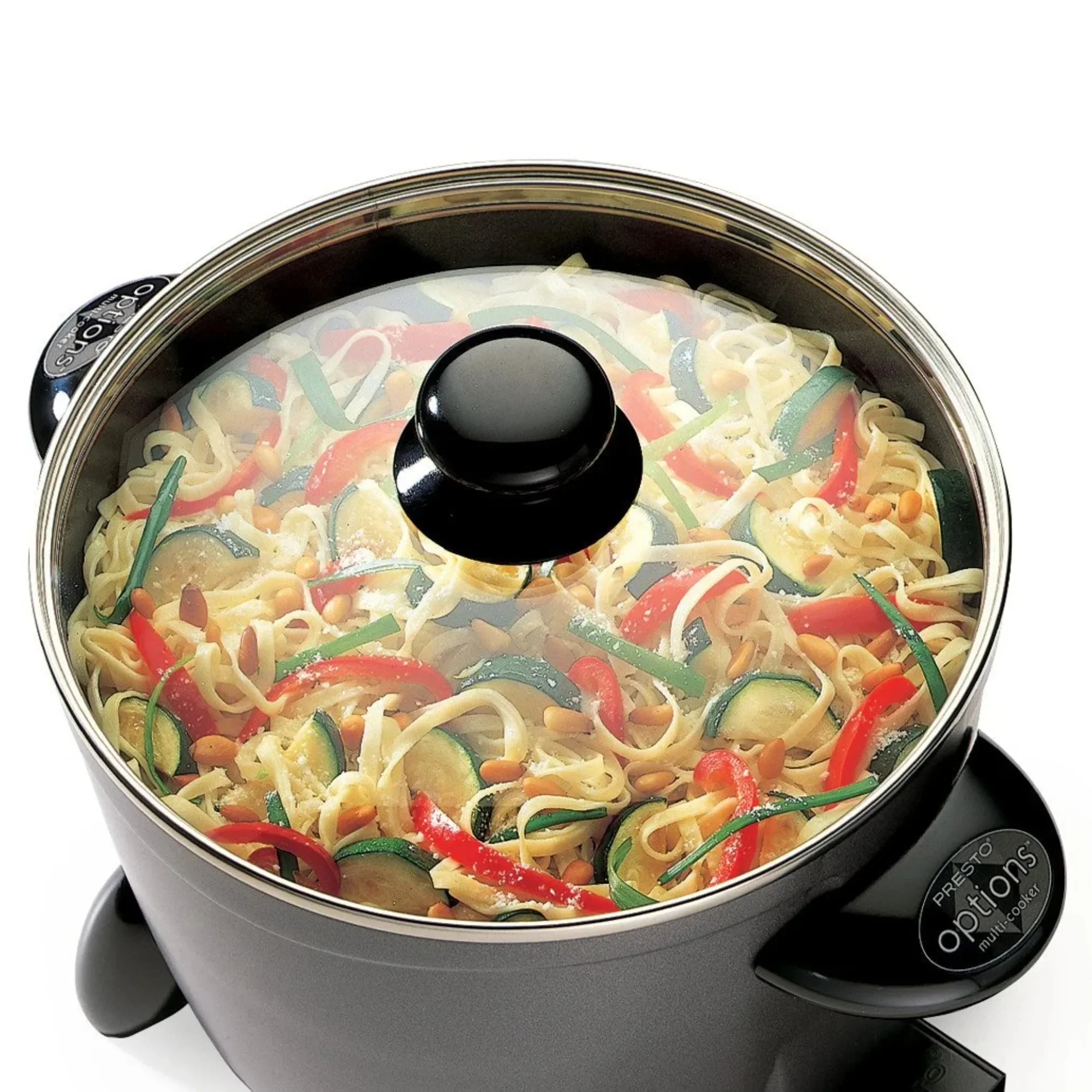 Multi-Cooker and Steamer Electric Appliance, Versatile Cooking for Rice Vegetables Meat, Digital Controls and Easy Clean