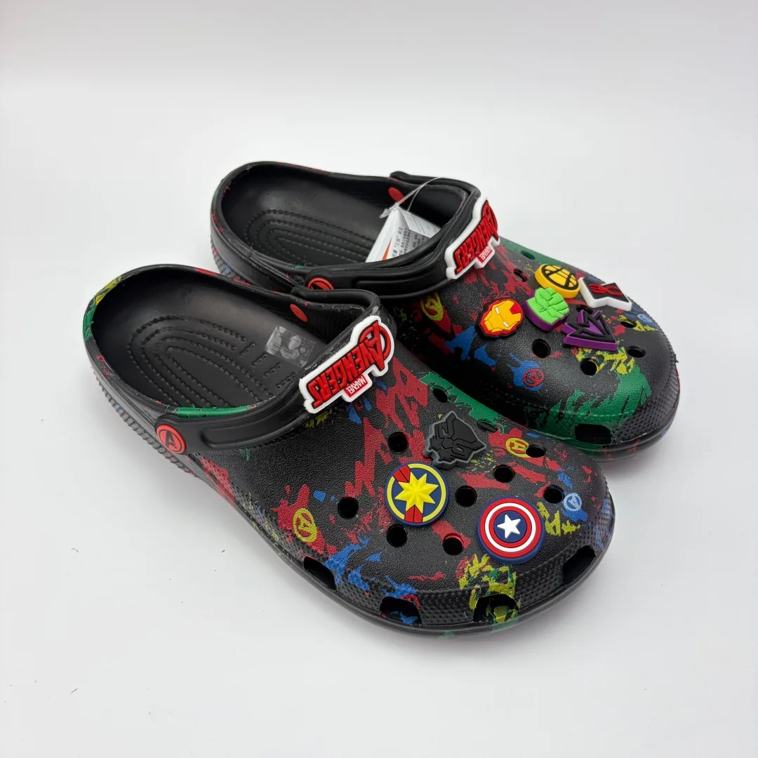 

2026 The Avengers Cartoon Anime Slippers Non-Slip Beach Sandals Cute Eva Closed-Toe Slip-On Clogs For Home Leisure Boys And Girl