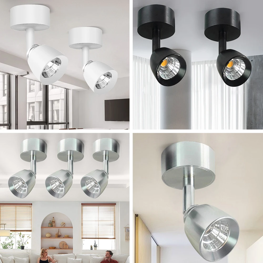 Modern Design Dimmable LED Wall Lamp 360 Rotating Adjust LED Spot light 7W10W LED Ceiling Downlight Background Wall Lighting