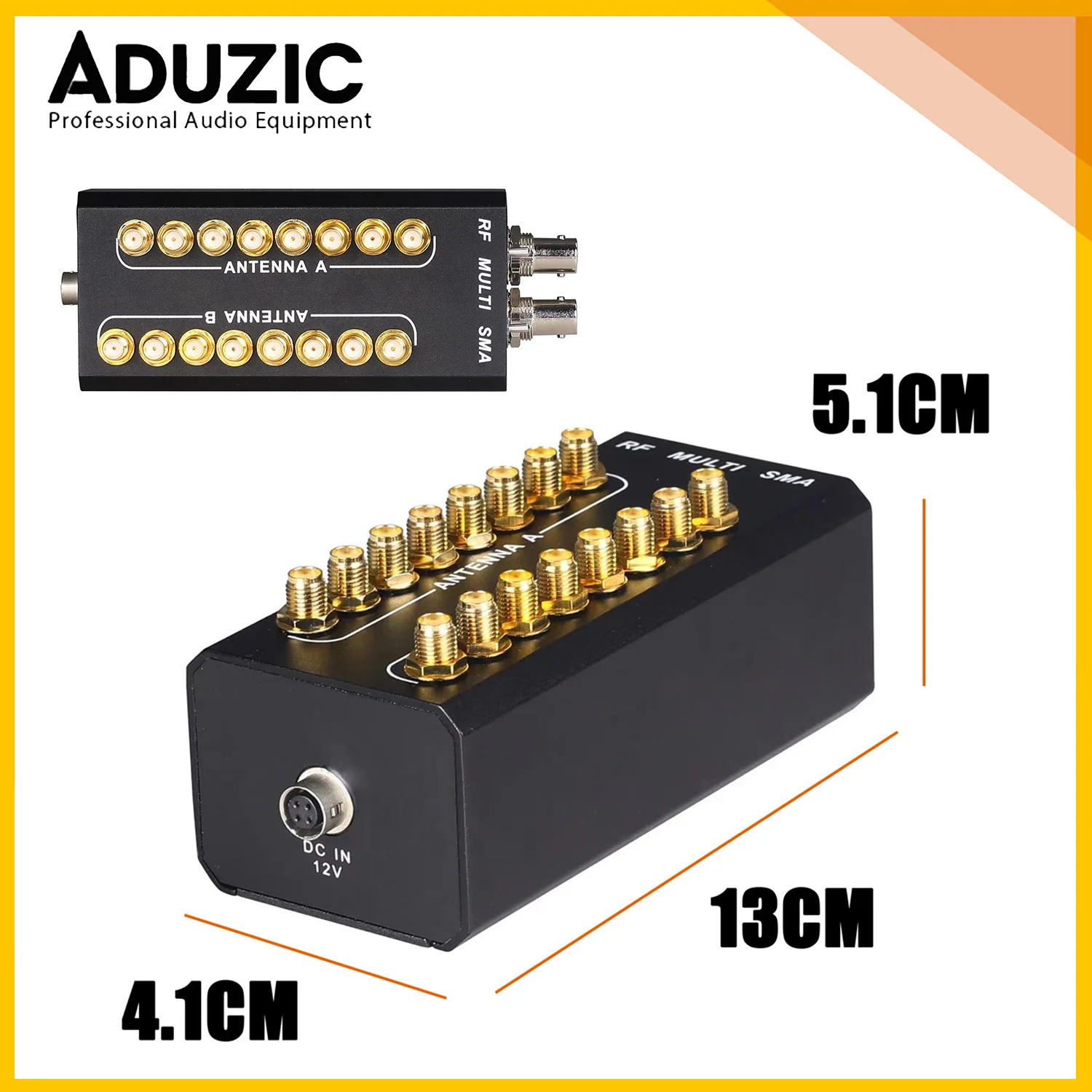 Aduzic PTS80 Antenna Combiner RF Distribuidor De Antenas UHF Antena RF Signal Splitter UHF Microphone Antenna SMA/BNC Cables