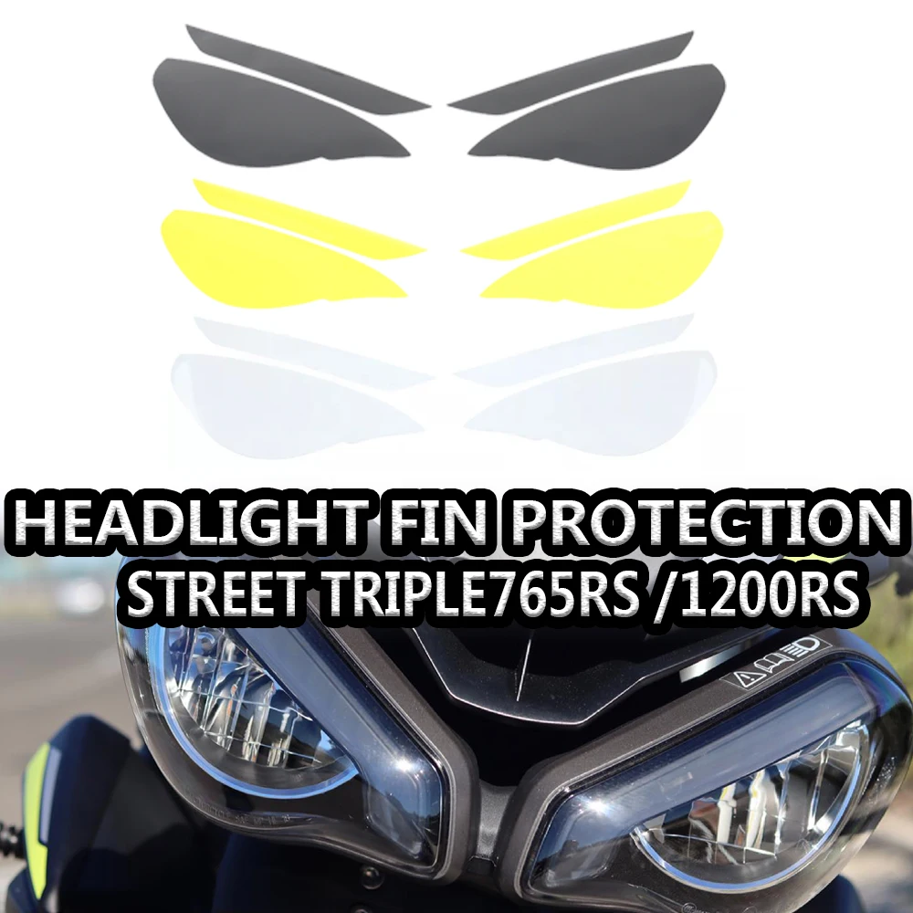 New headlight film protective film stickers available in three colors for Triumph Street Triple 765RS 2023 to 2024 models