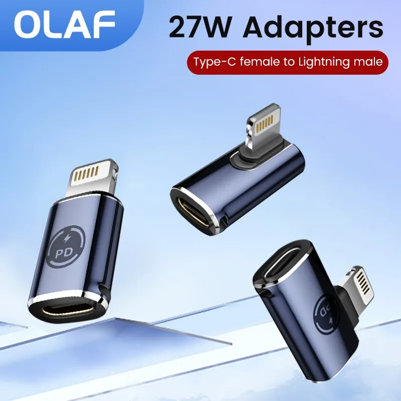 Olaf PD27W USB Type C to Lightning Adapter Data Transfer IOS Male To USB C Lightning Adapter  For iPhone 14 13 12 ipad Connector