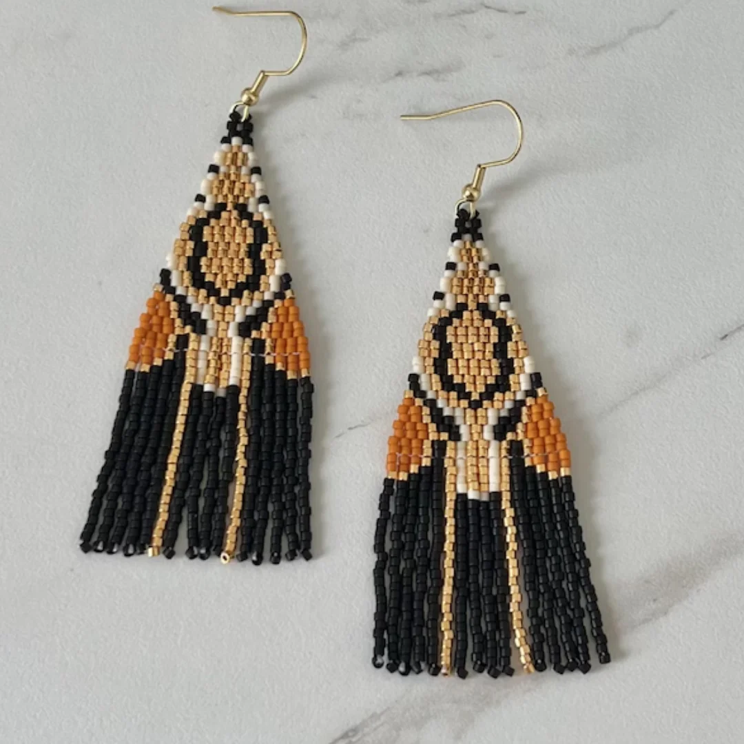 Miyuki Delica Beads Handmade Transparent Fringe Design Seed Beads Earrings Drop Dangle Fashionable Style