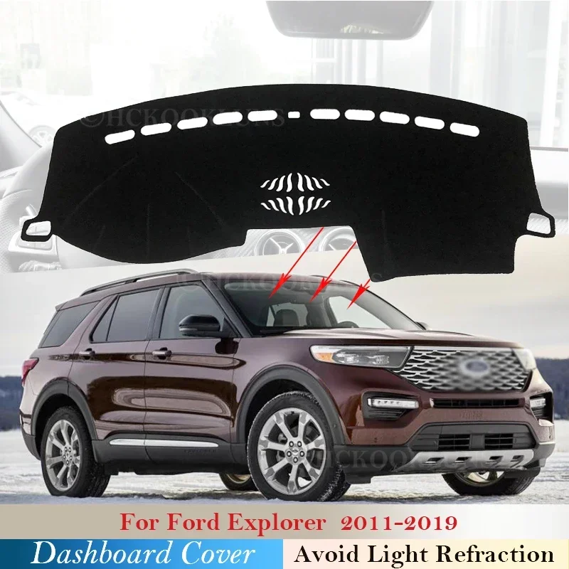 Dashboard Cover Protective Pad for Ford Explorer 2011~2019 U502 MK5 Car Accessories Dash Board Sunshade Carpet 2016 2017 2018