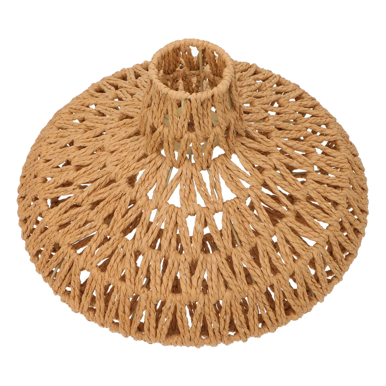 

Style LED Paper Rope Chandelier Simple Lamp Cover Wall Manual Imitation Rattan Woven Lampshade