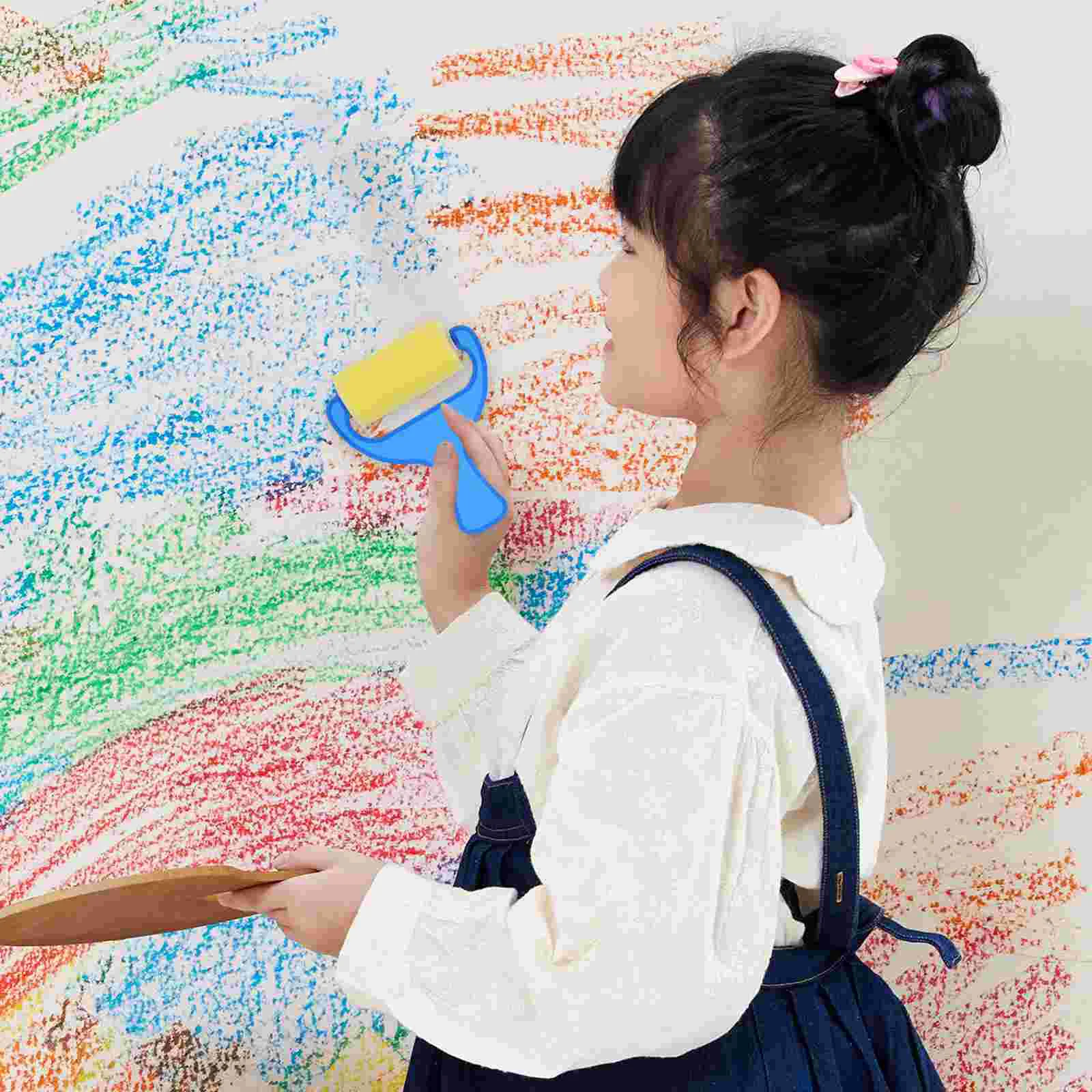 Finger Painting Sponge Round Foam Brush Graffiti Tool for Kids Child Sponges Daubers