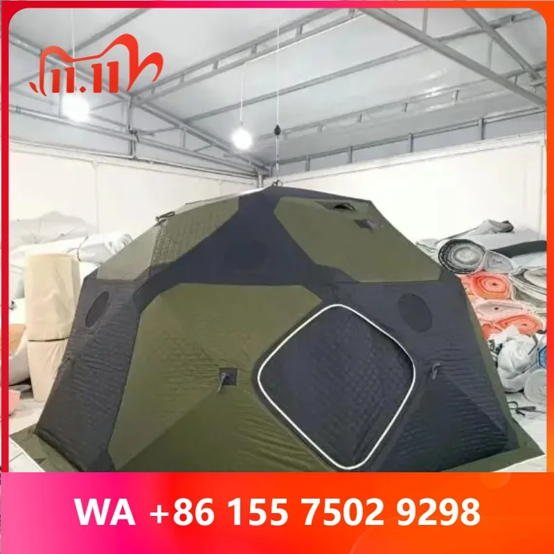 2 - 4 Person Cold Resnt High Quality Lead Industry extra Thick 150D Ox Fric Fishing Winter Pop up Tent